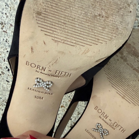 Born on Fifth Antonio Melani Millie heel slingback 10 silver - Picture 8 of 8